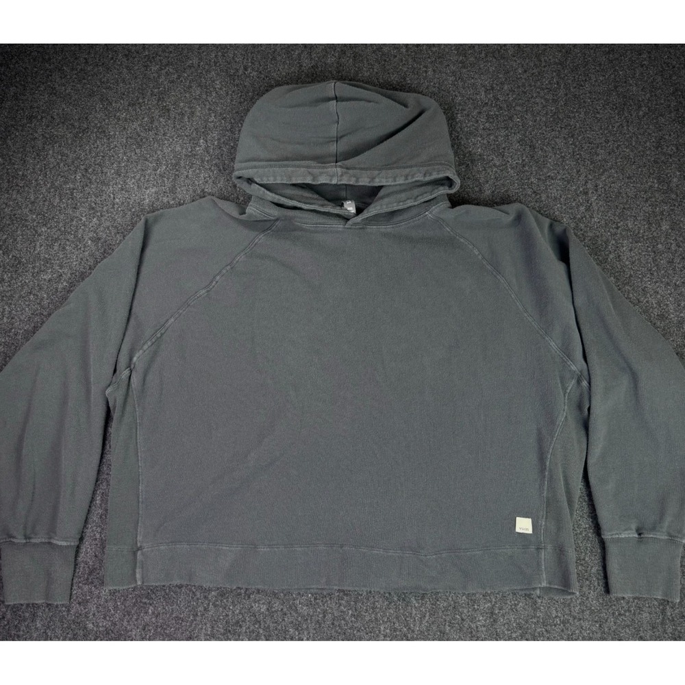 VUORI Sunnyside Hoodie XL Pullover Gray French Terry Sweatshirt Org Cotton Women
